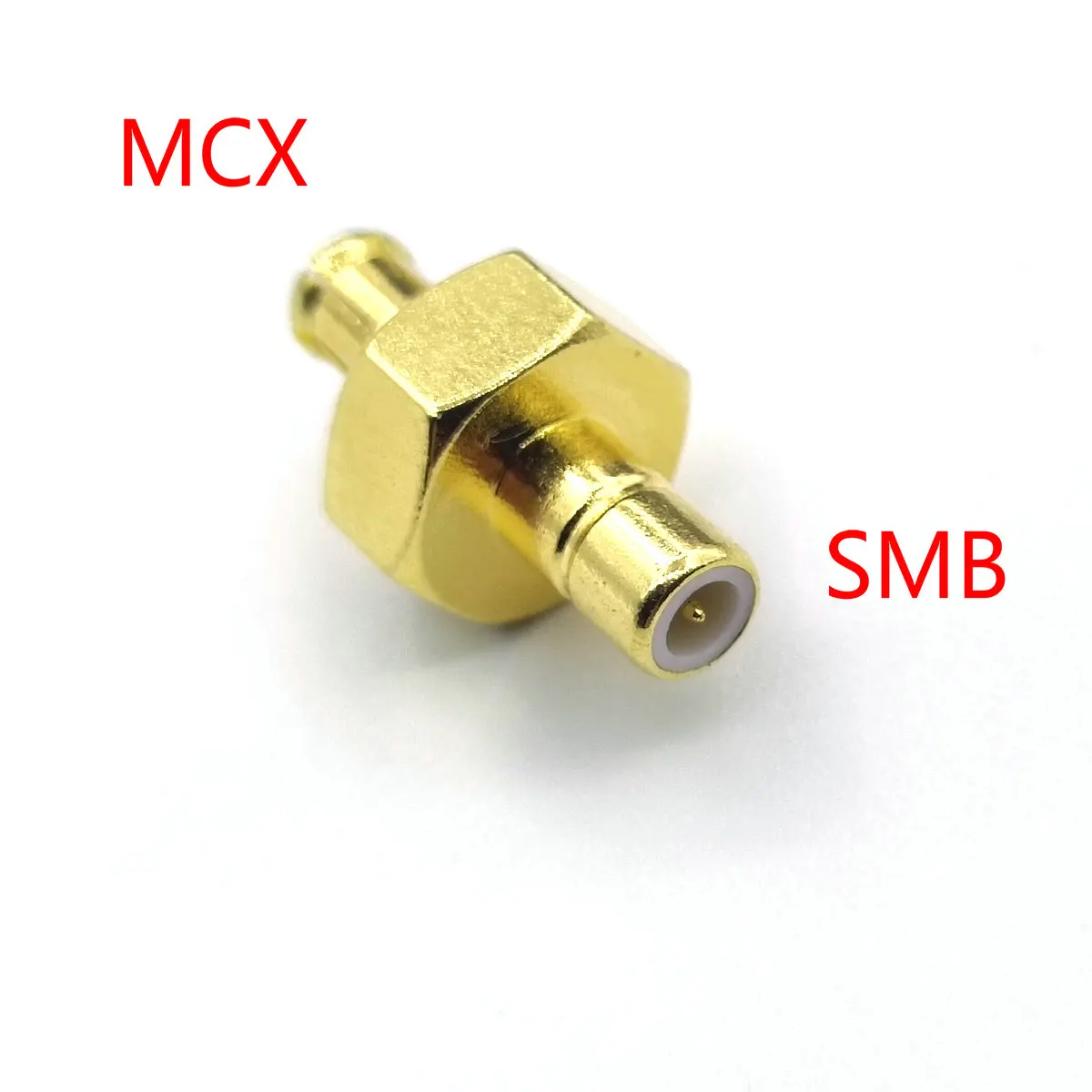 Imagem -02 - Plugue Macho Smb para Conector Macho Mcx Adaptador Reto 50 Ohms Banhado a Ouro Conversor de rf 100 Pcs