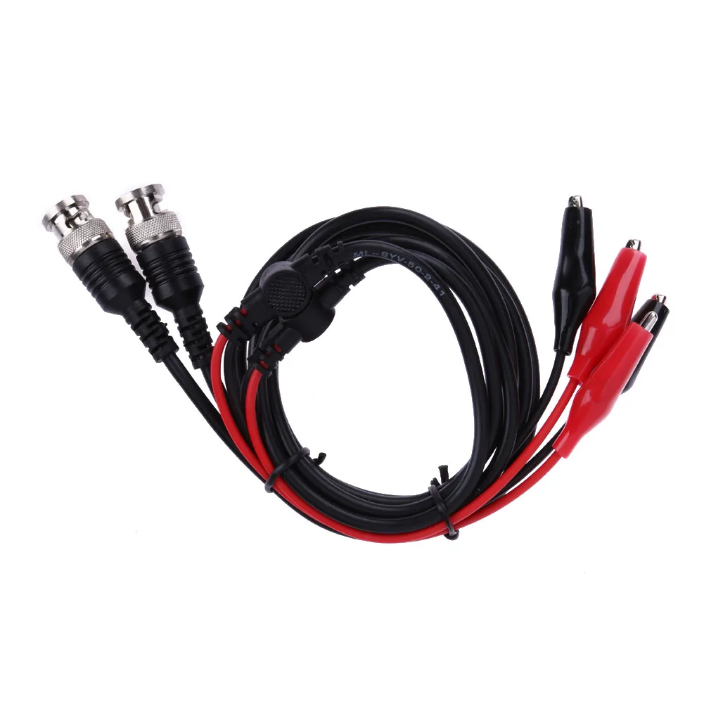 2 Pcs 98cm BNC Q9 To Double Alligator Clip Dual Tester Tools Test Cable Probe Leads BNC Test Leads Kit Oscilloscope Test