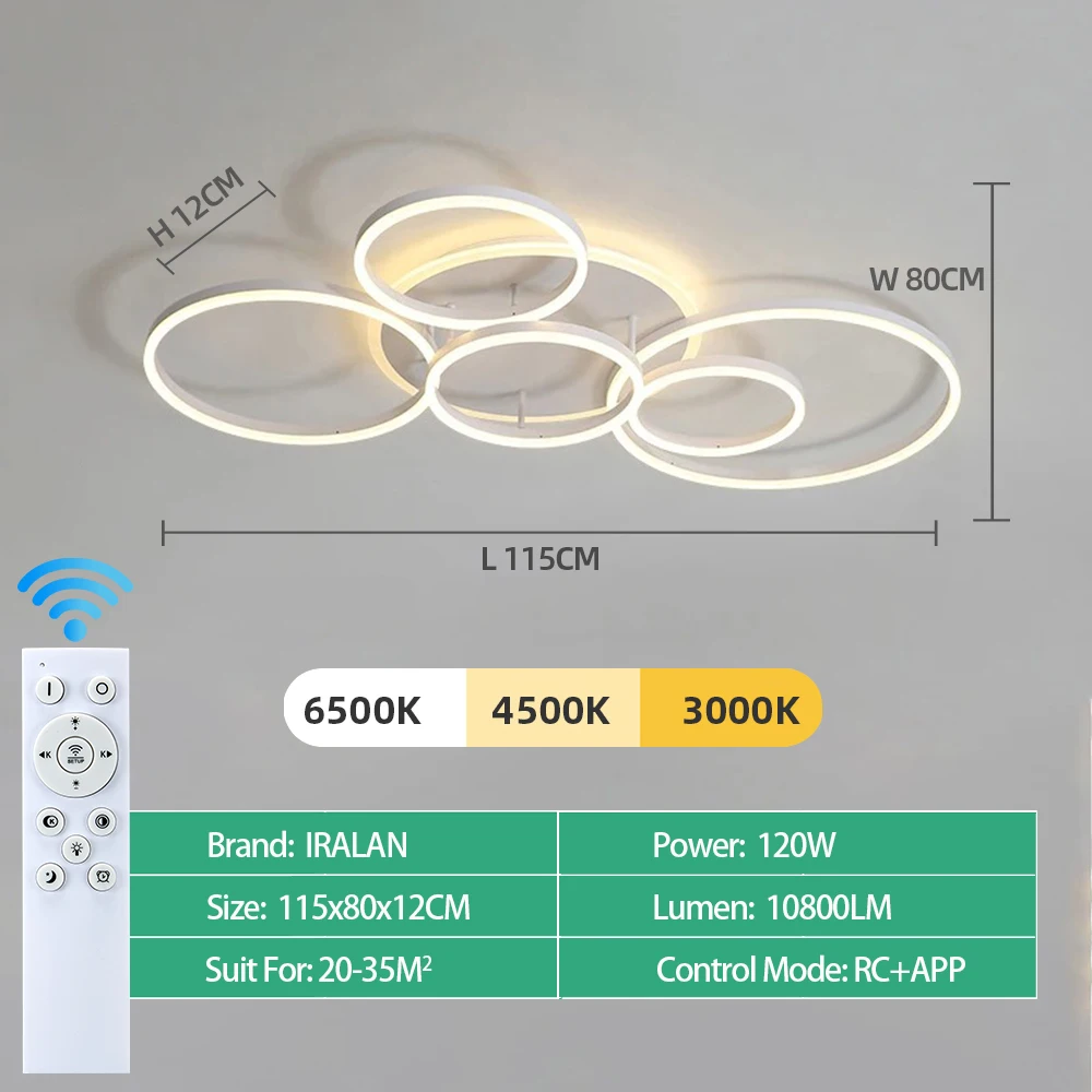 Moderne LED-plafondkroonluchter Verlichting voor thuis Woonkamer Studeerkamer Slaapkamer Dimbare plafondlamp Binnenverlichting decoratie Lampen