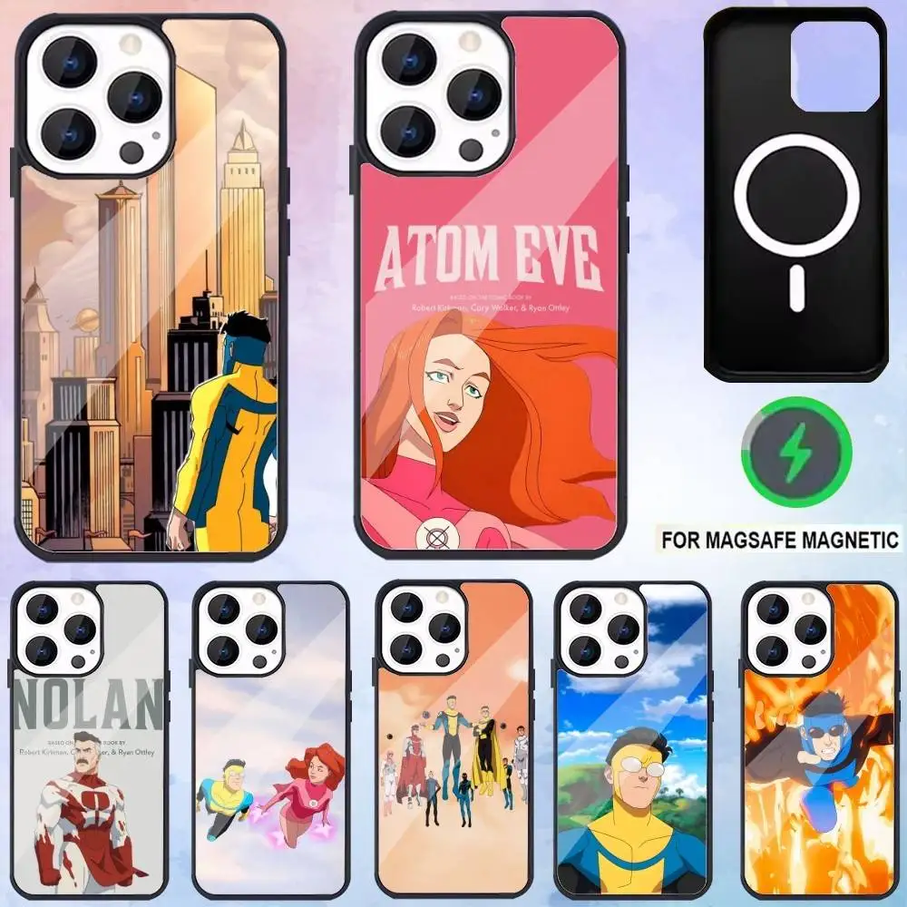 

I-Invincible Season 2 Atom Eve Phone Case For iPhone17,16,15,14,13,12,11 Plus,Pro Max Magnetic Magsafe Wireless Charging