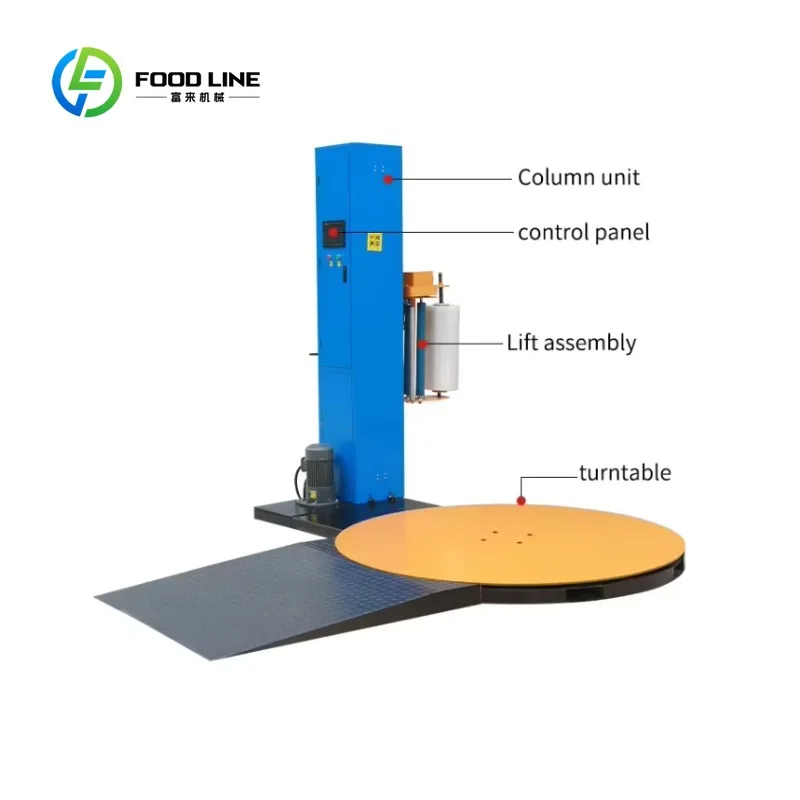 Customized Automatic Supplier Pallet Packaging Machine Stretch Film Wrapping Wrap Wrapper Machine