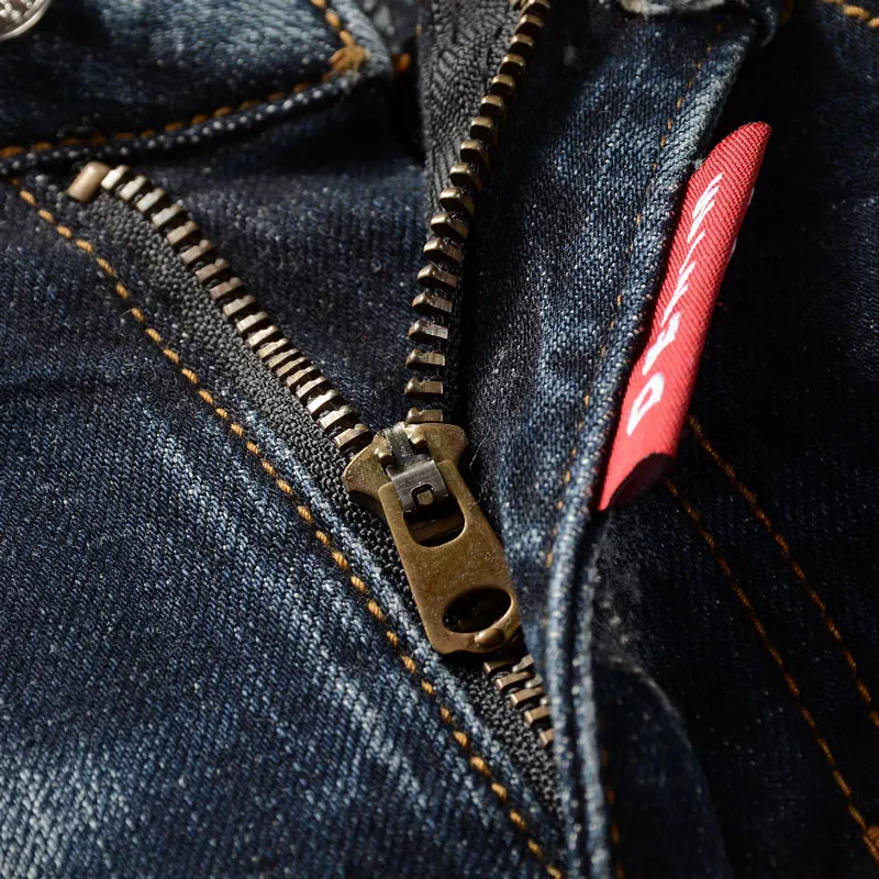 Street Fashion Men Jeans Retro Black Blue Elastic Stretch Slim Ripped Jeans Embroidery Spliced Designer Hip Hop Denim Pants Men