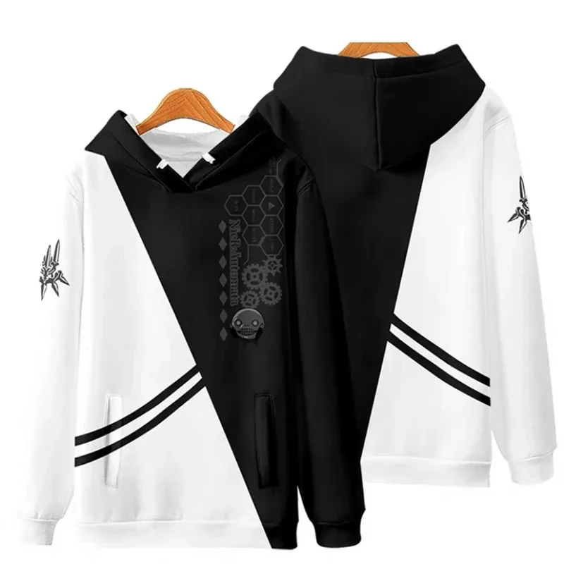 Game nier: automata new 3d hoodies sweaters cosplay printing men women long sleeve hoodies boys girls hoodie pullover clothes
