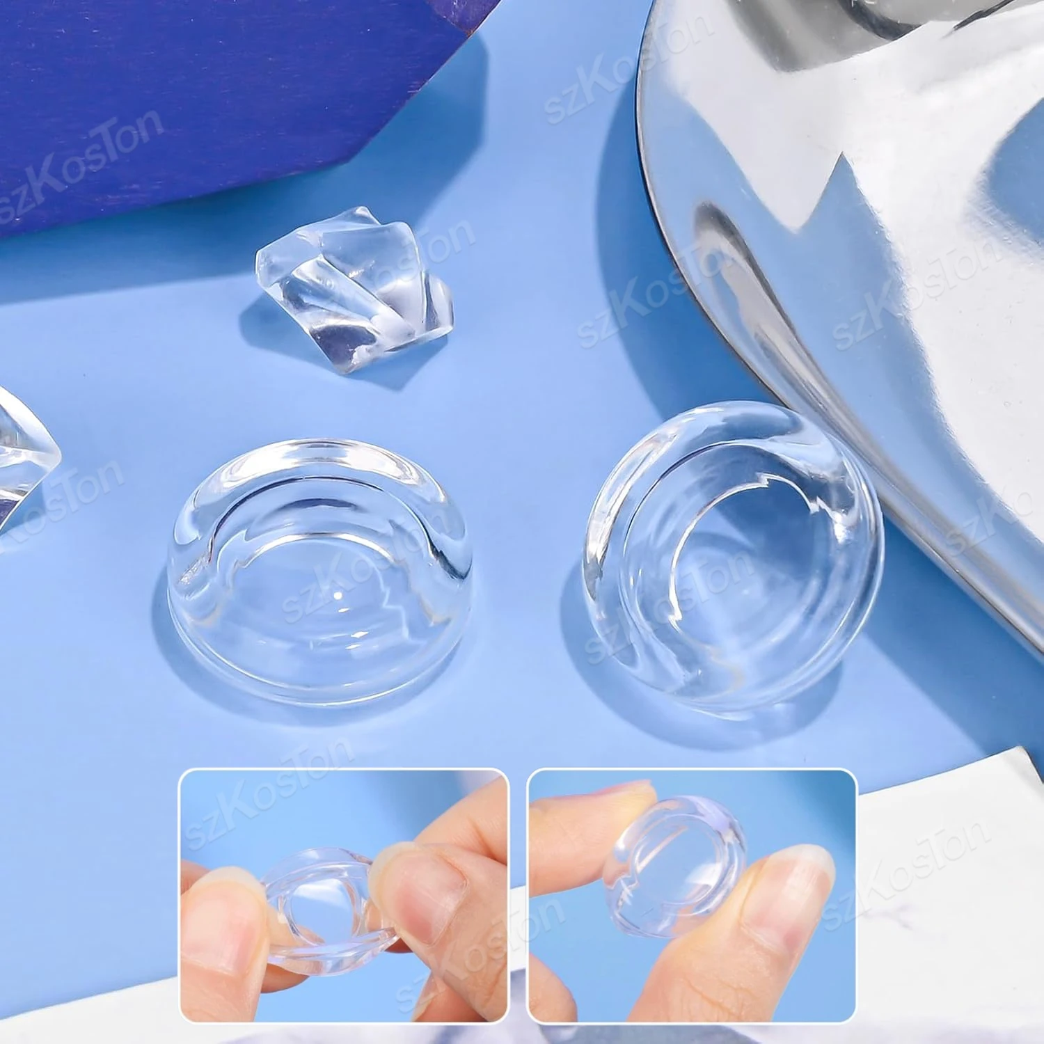 Klare Daumengriffe, Kappen für Switch 2 Pro Controller, rutschfeste, weiche Silikon-Joystick-Kappenabdeckung für Switch 2 Gaming-Zubehör