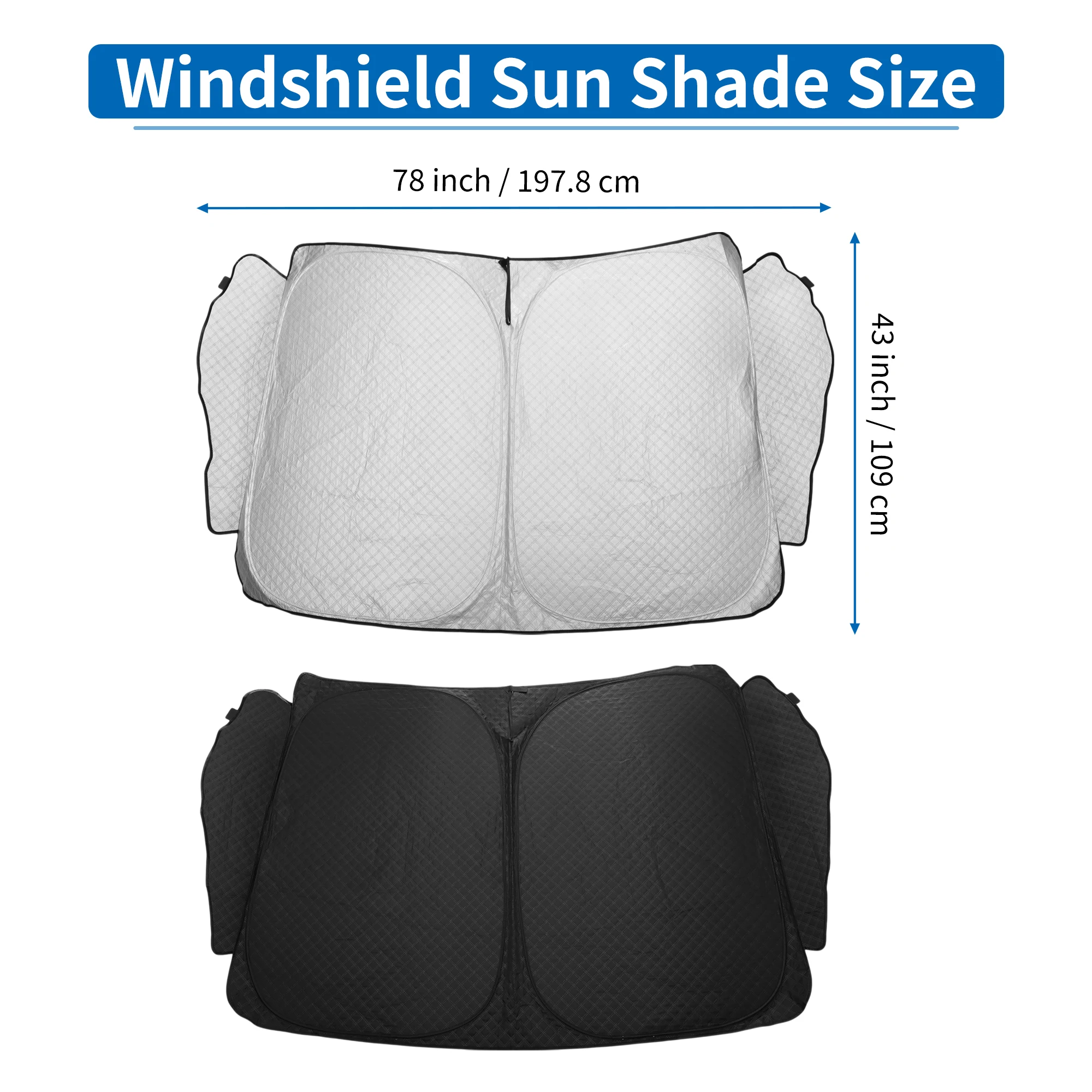 UXCELL Car Window Cover Windshield Sunshade Aluminum Film Foldable Sun Shade