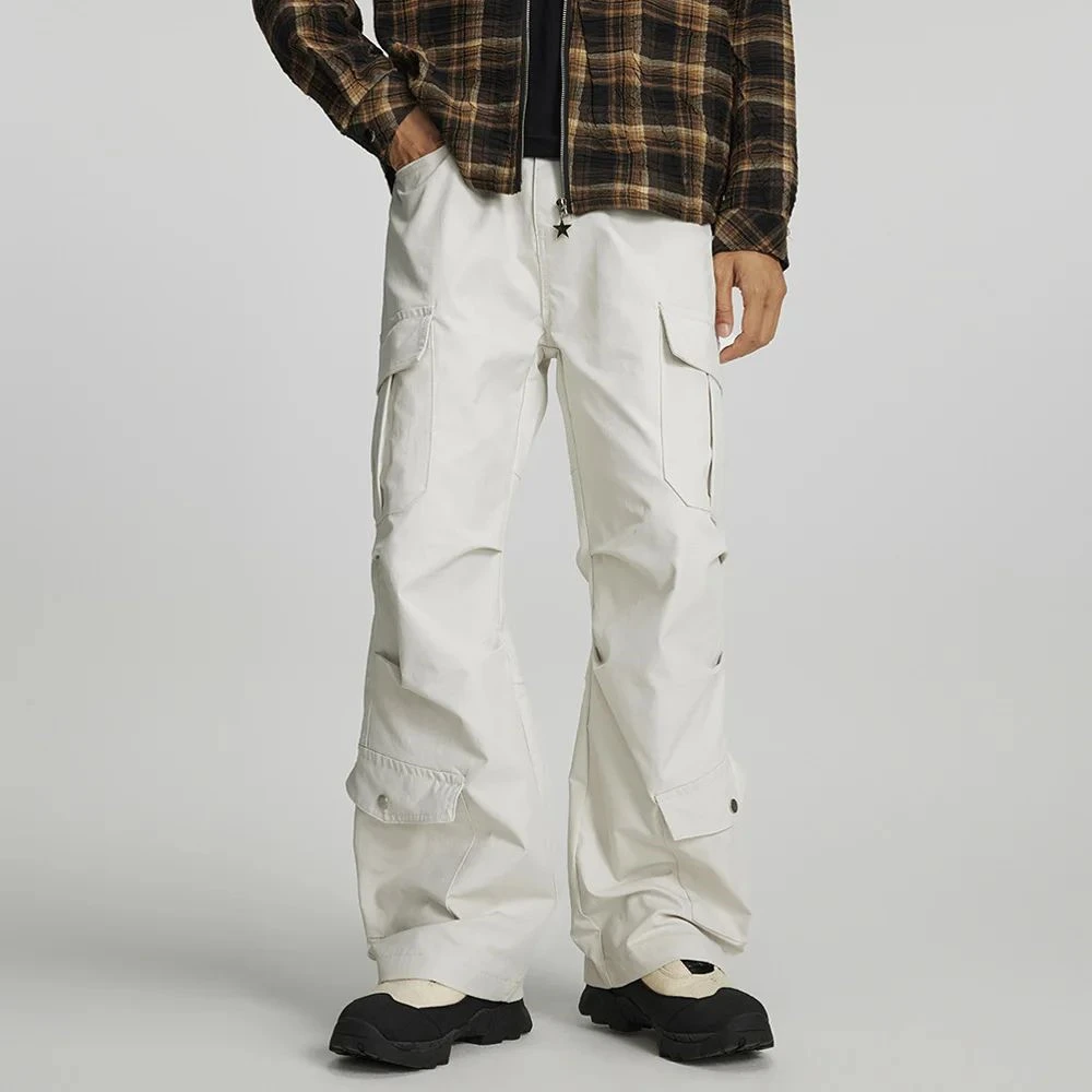 

Unisex Cargo Pants Men Women Streetwear Fashion Hip Hop Elastic Waist Casual Loose Straight Cargo Pants Cityboy Trousers