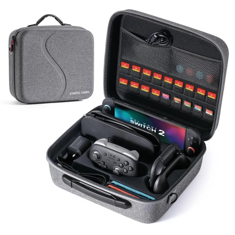 

Carrying Case for Nintendo Switch 2 (2025) Large All in One Hard Travel Case with Game Card Slots, Portable Protective Carry Bag