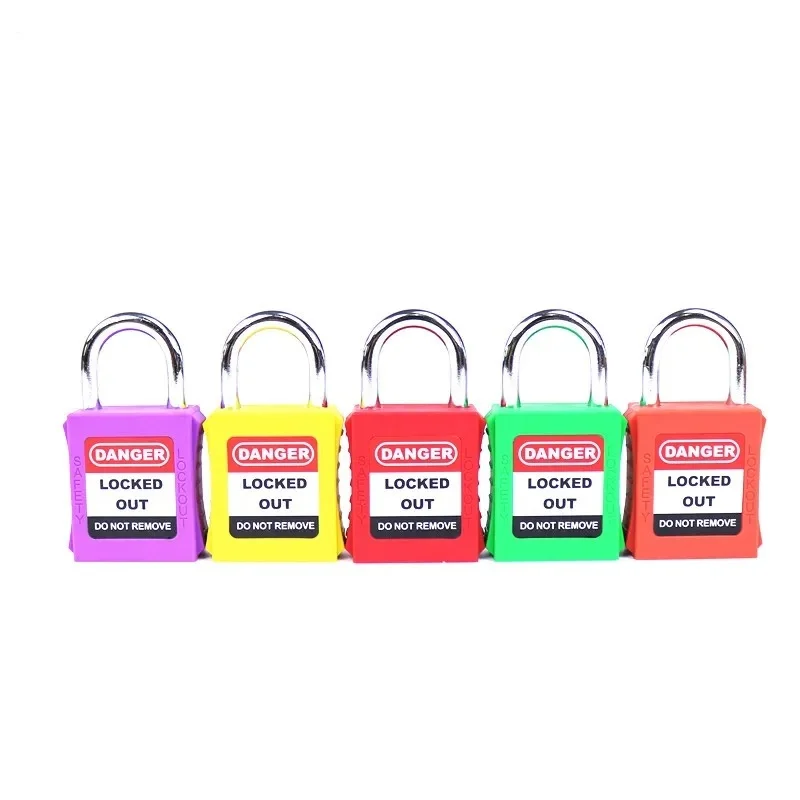 Colorful 25mm Safety Loto Locks copper cylinder Padlock Steel Shackle Padlock Lockout 25mm Locks  Industrial LOTO Tagout Device