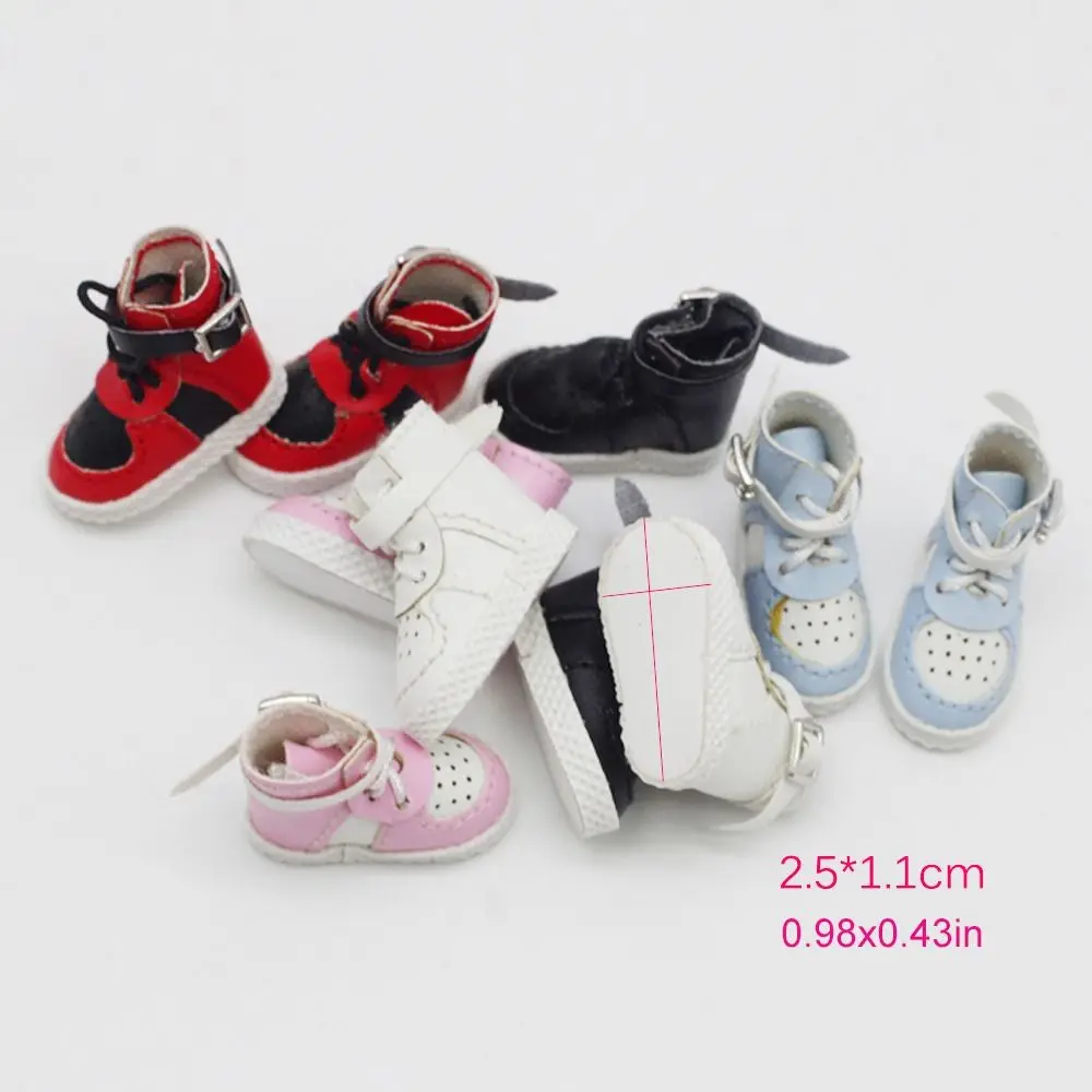 Bottes en cuir PU multicolores à la mode pour Ob11, bottes en cuir PU de 15cm, chaussures mignonnes et délicates pour enfants