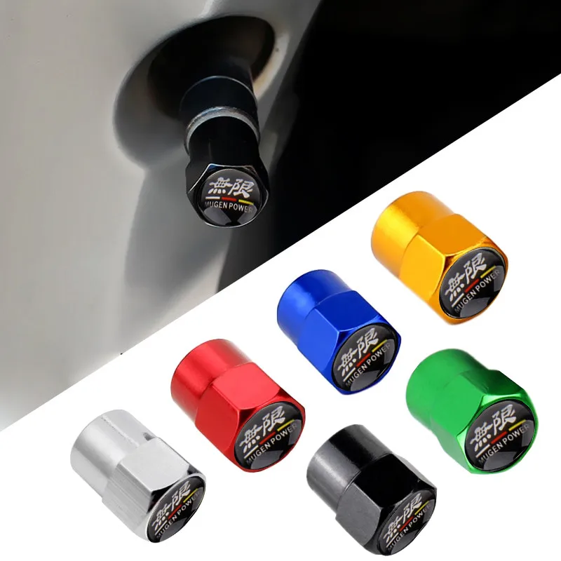 Car Styling Wheel Tire Valve Stem Cap for Honda Mugen Accord Civic CRV Fit HRV Vezel Odyssey Stream Crider Greiz Insight Elysion