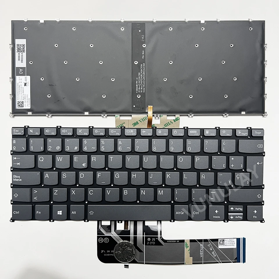 Teclado retroiluminado espanhol para Lenovo IdeaPad 3-14ABA7 3