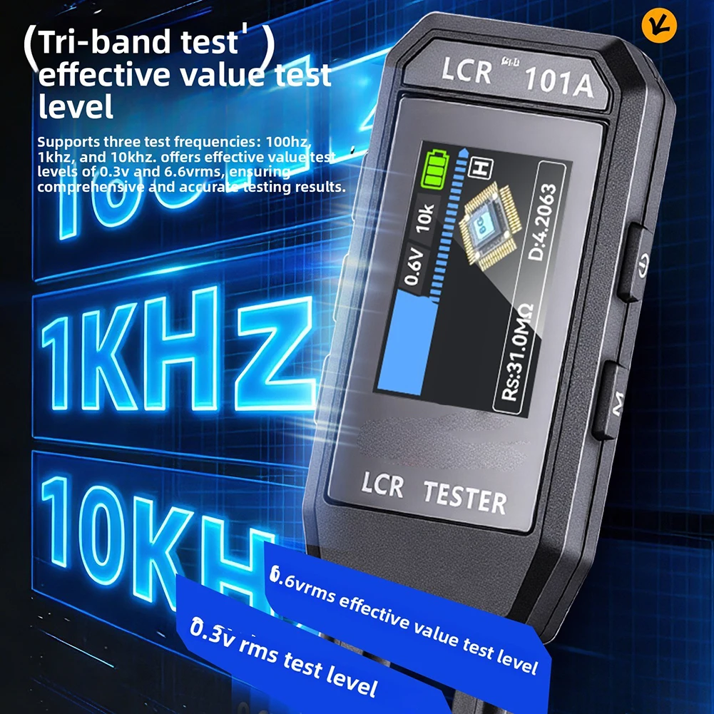 

Digital LCR Bridge Tester Tweezers With 1.14-Inch Color Display Automatic Measurement For Resistance Capacitance Portable Type-C