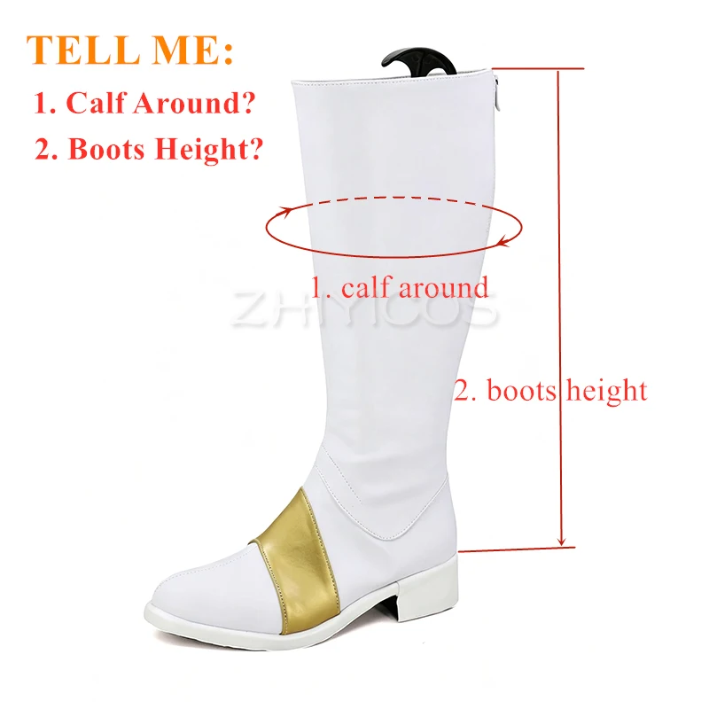 Anime Code Geass Cosplay Boots Emperor Lelouch Cosplay Shoes Knee High White Halloween Party Cosplay Shoes for Women Men Custom
