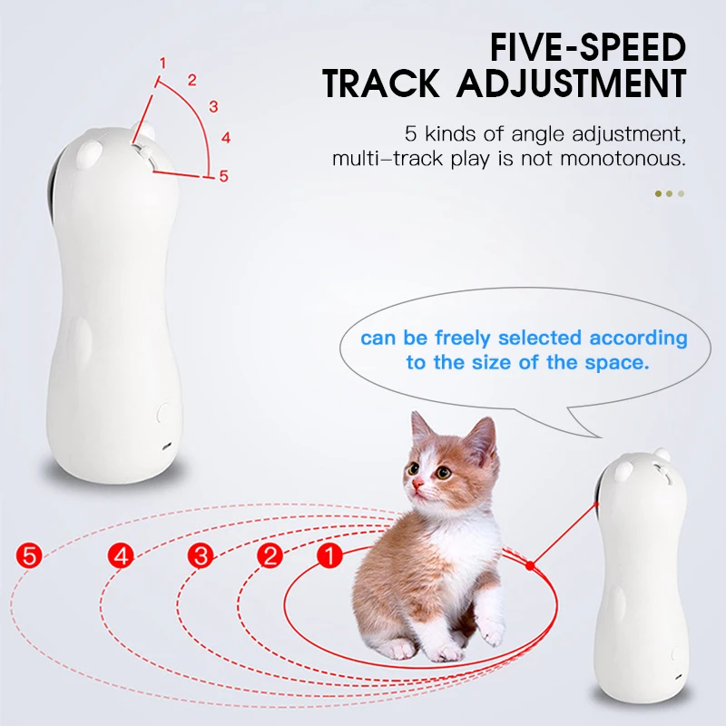 Automatic Cat Laser Toys Cats Multi-Angle LED Laser Toys Interactive Smart Teasing Pet Funny Handheld Toy Cat Training Toys