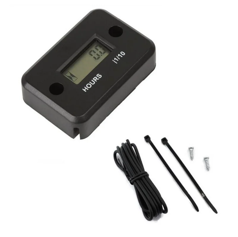Digital Inductive Hour Meter Tachometer Waterproof LCD Gauge For Motorcycle ATV Snowmobile Boat Gas Engine