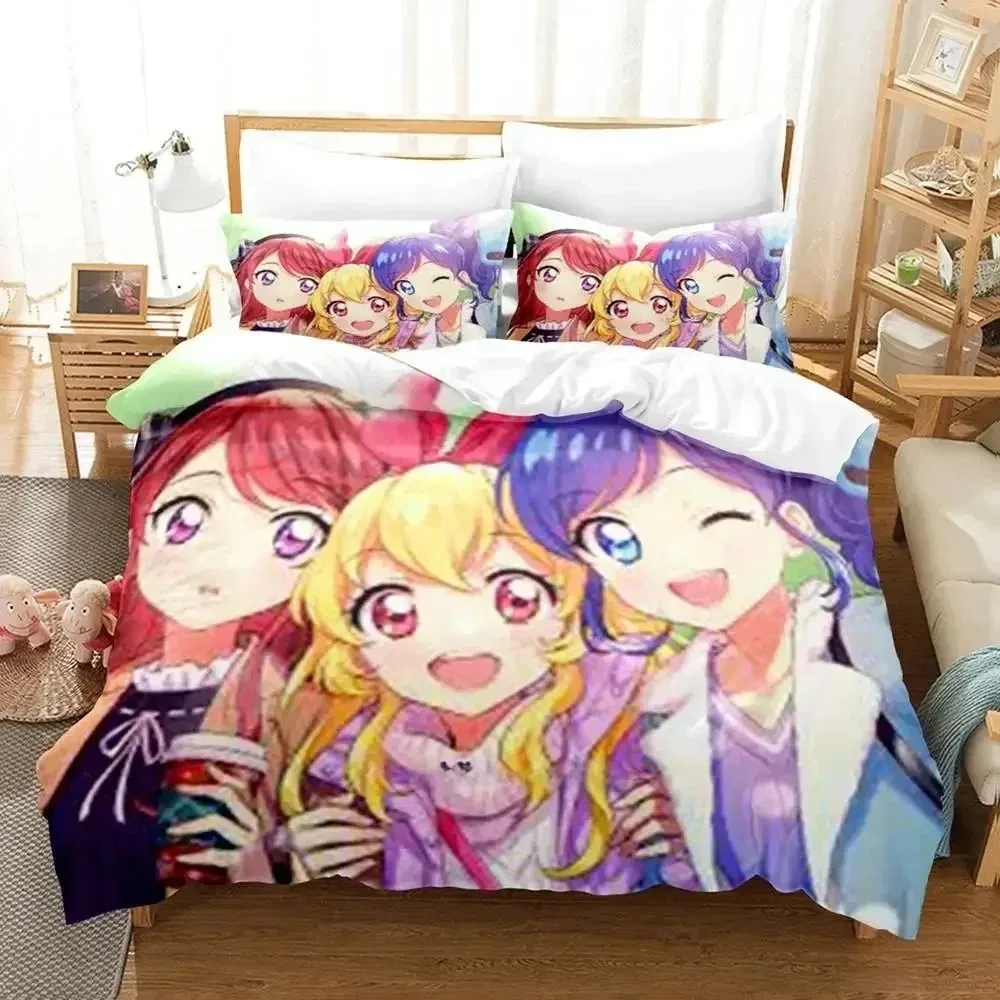 

2024 Aikatsu! Bedding Set For Bedroom Soft Modern Bedspreads Comefortable Kids Duvet Cover Quilt Cover And Pillowcase