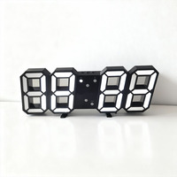 Electronic Led Smart 3d Digital Clock Alarm Clock Digital Wall Clock Temperature Clock Watch Nightlight Luminous Desktop