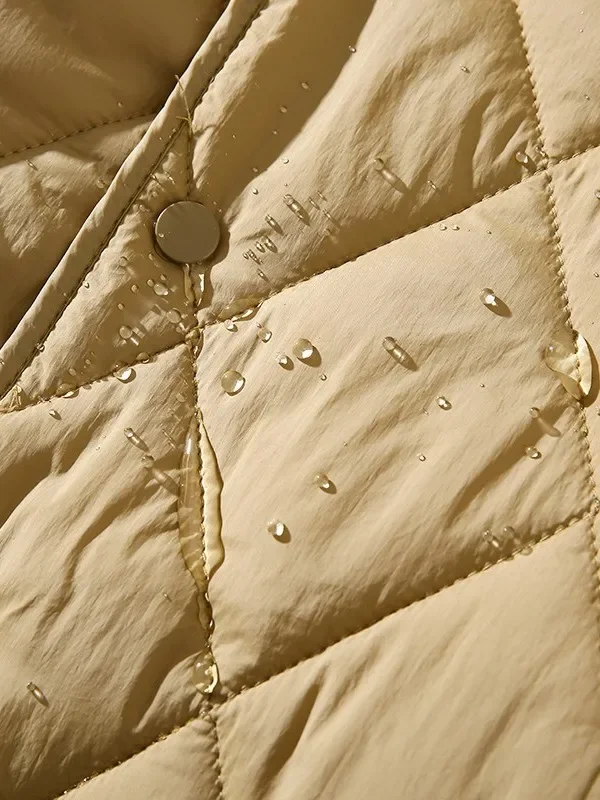 Autumn and Winter Warm Retro Mountain Style Quilted Diamond Grid Versatile Coat, Couple Cotton Jacket, Cotton Jacket