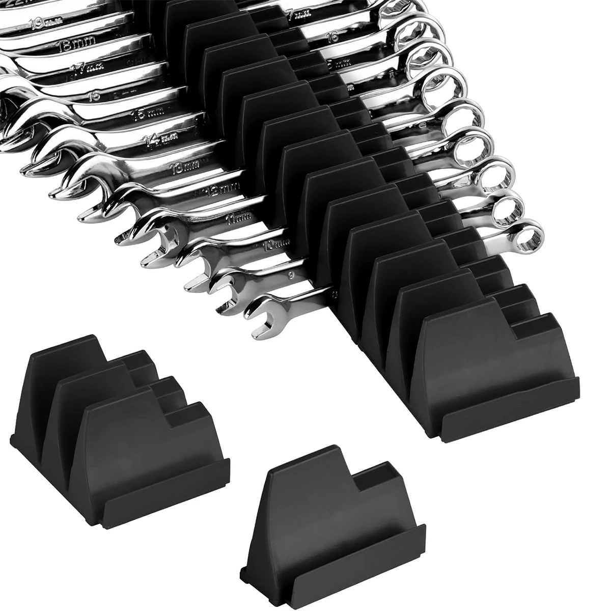 منظم مفتاح ربط مغناطيسي مكون من 21 أداة، مجموعة منظم مفتاح ربط قابلة للتخصيص لصندوق الأدوات، حامل مفتاح ربط لتخزين درج الأدوات #2