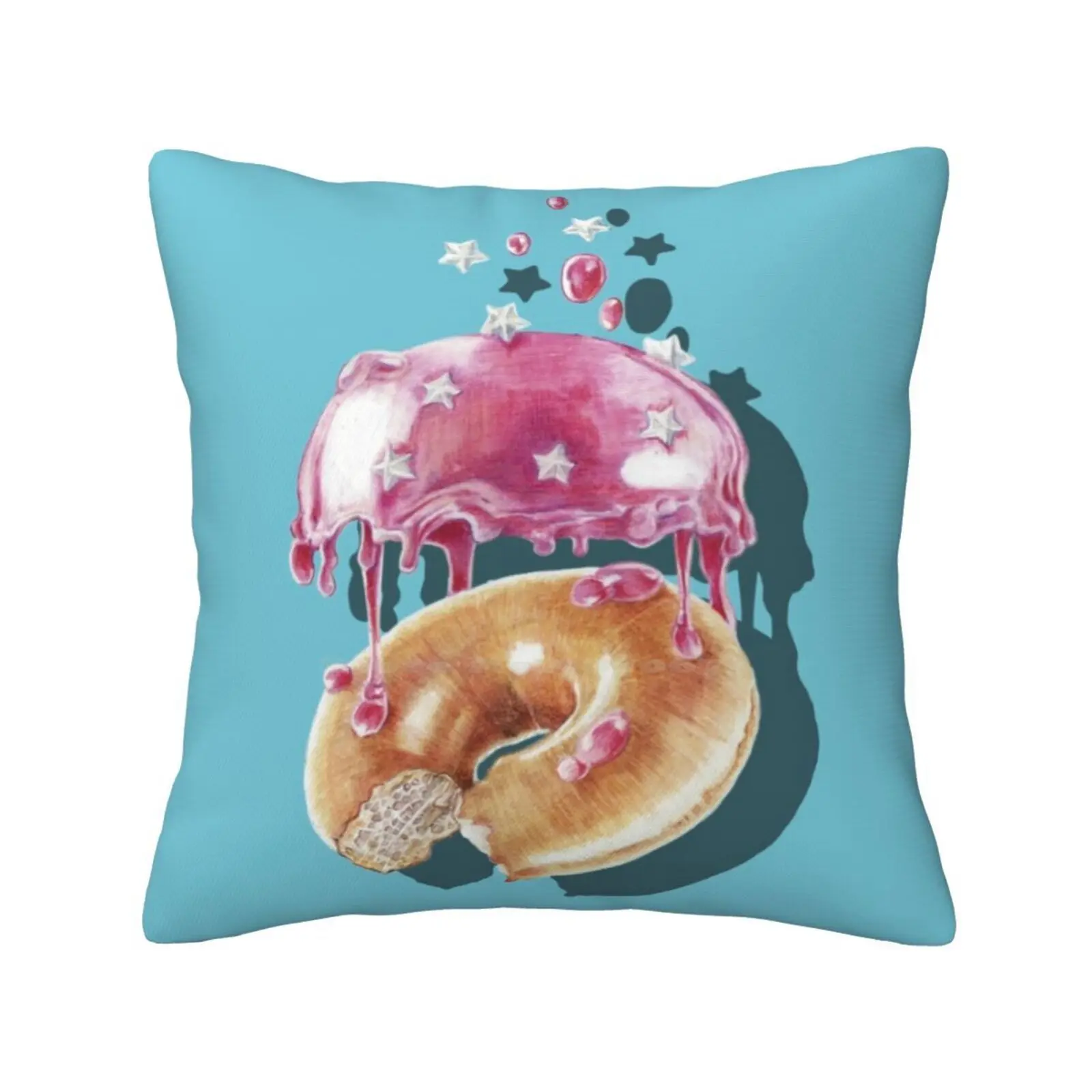 Space Doughnut Soft Comfortable Pillowcase Doughnut Food Space Nerd Geek Wtf Jamesormiston Sweet Donut Snakc Glaze Flavour