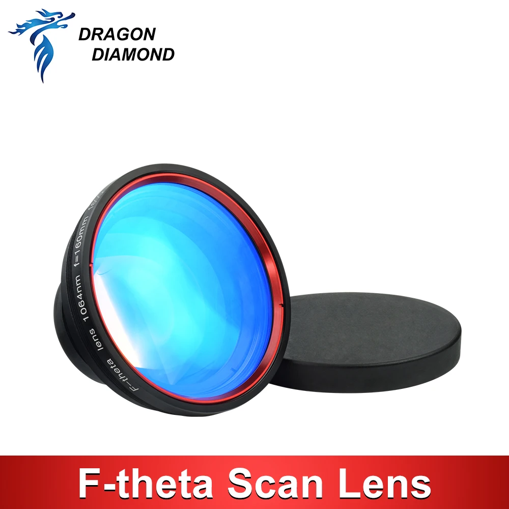 

Dragon Diamond F-theta Field Scan Lens 70x70-300x300mm F100-420mm for 1064nm YAG Optical Fiber Laser Marking Machine Parts