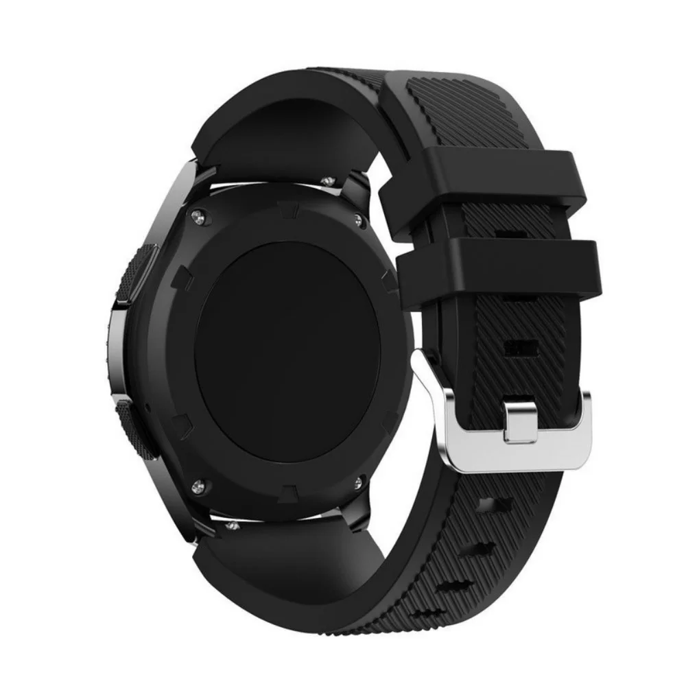 Samsung dişli S3 klasik için 22mm silikon kayış/S3 Frontier/3 45mm Huawei İzle Amazfit 46mm spor bileklik için Amazfit GTR/Stratos