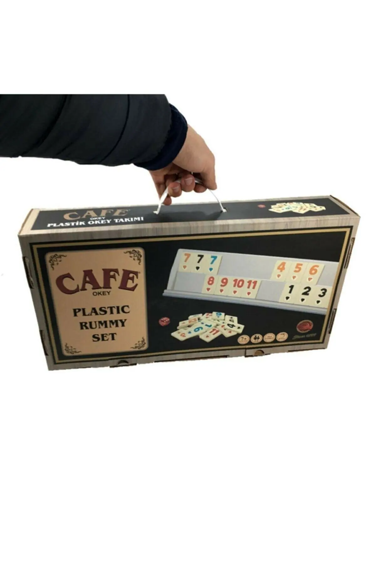 Turkse Okey Game Plastic Hout Rummy Okey Game Plastic Hout Rummy Okey Party Game Draagbaar Bordspel