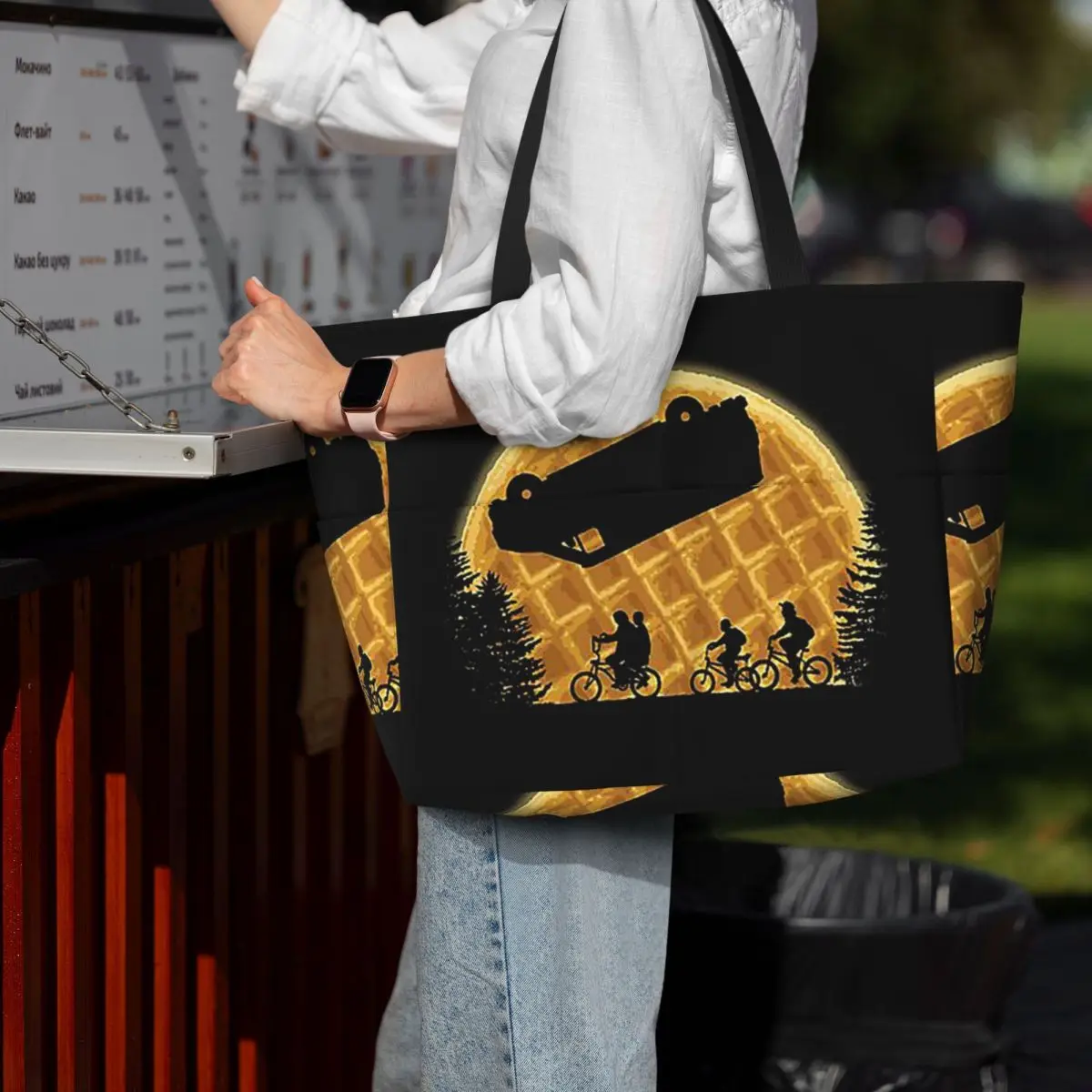 Stranger Moon Beach Tote Bag Sport Gym Yoga Duffle Large Tote Bag Women Travel Bag Fitness bag