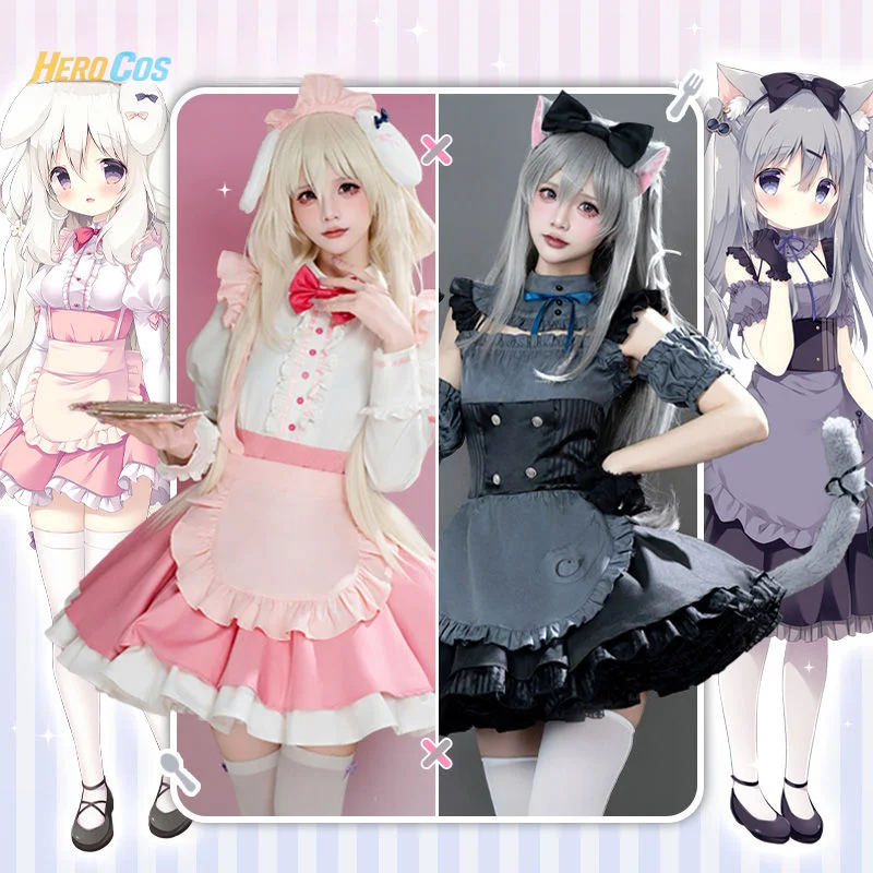 

Anime Chocolate Survival Yukimura Chieri/Misono Ichika Cosplay Costume Maid Dress for Halloween Party Carnival Roleplay Uniform