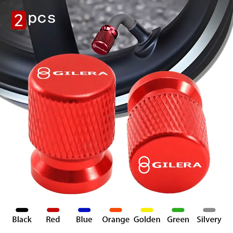For Gilera GP800 Fuoco Nexus 500 Runner 50 125 200 Metal Tire Valve Air Port Stem Cover Caps 2Pcs Motorcycle Accessories