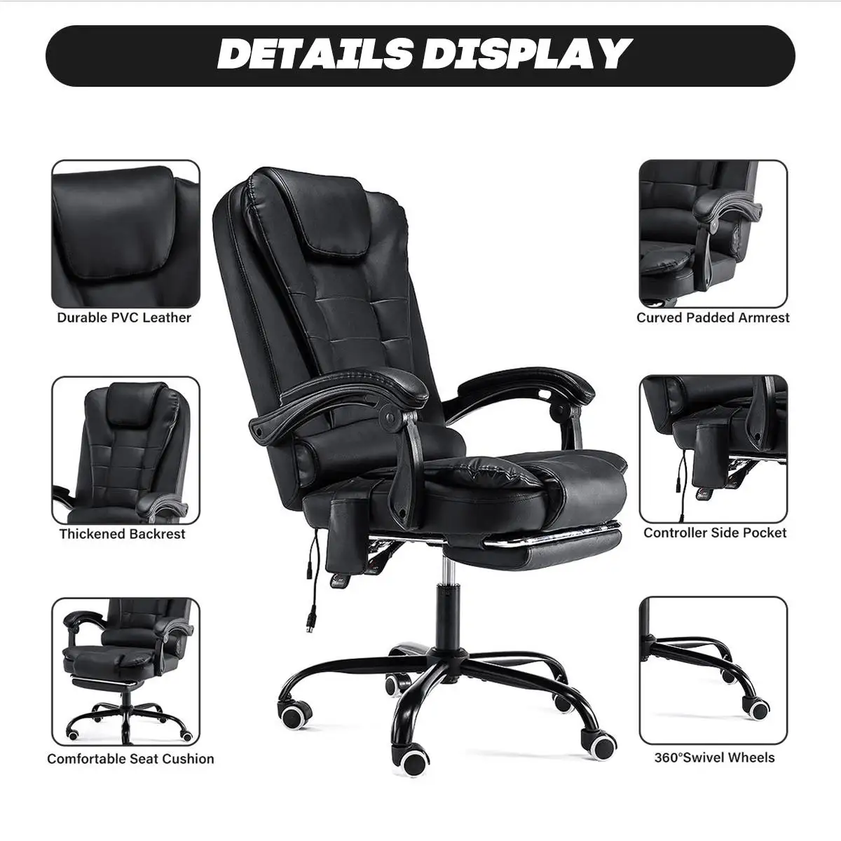 Hohe-qualität massage stuhl 7 punkt massage hause Stuhl computer spiel stuhl Spezielle bieten personal sessellift und swivel funktion