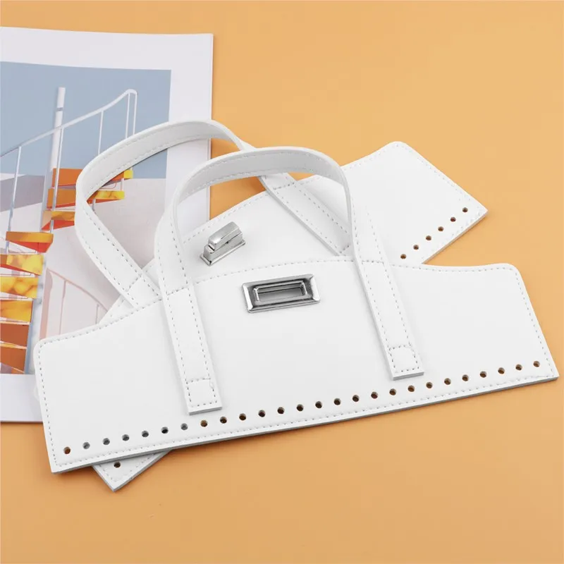 

New! Detachable PU Leather Bag Handle & Flap Cover Customizable Replacement Parts For DIY Handbag Accessories 4 Colors
