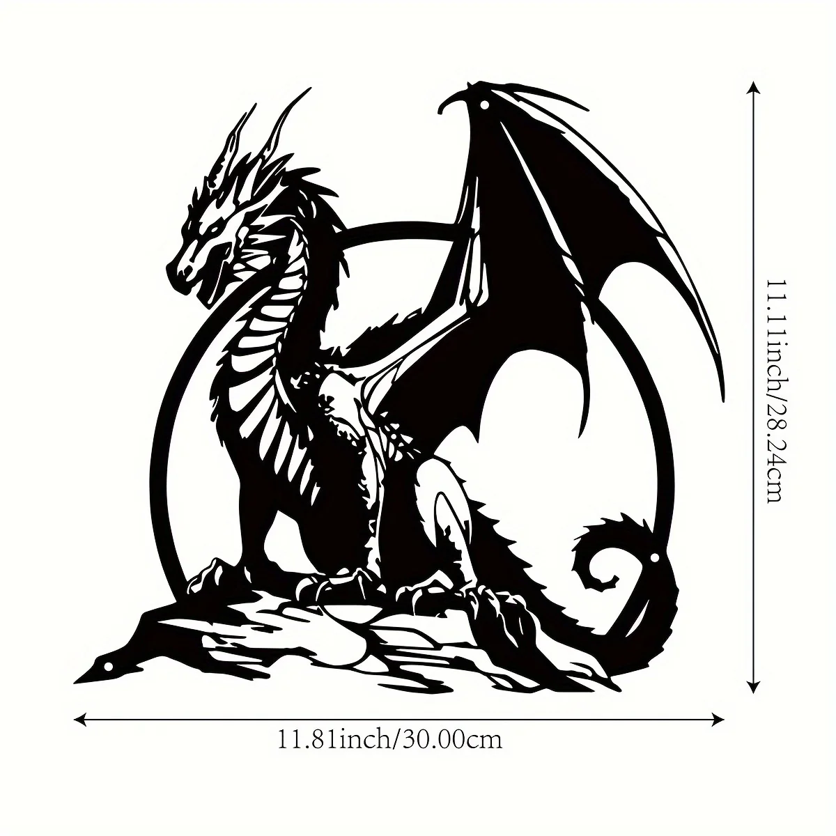 Stunning Metal Dragon Wall Art - 11.81