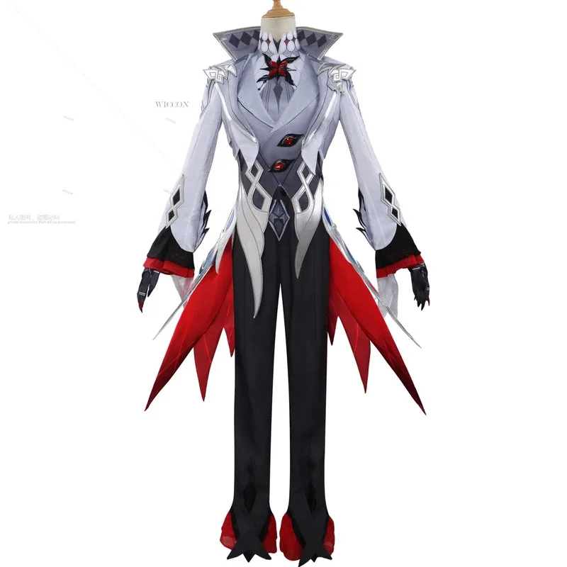 Game Anime Genshin Impact Fatui The Knave Harleeequiiin Cosplay Cloak Halloween Clothes Uniform Skin Arlecchinos;3,k8't,