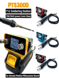 PTS300D T12 Cordless Soldering Iron Station For Dewalt 20V Max Li-ion Battery For Makita/Milwaukee/Bosch Battery Electric Solder