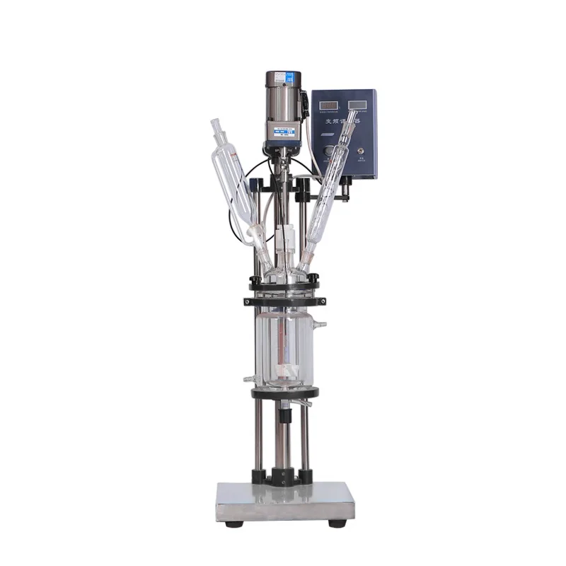 ZOIBKD Laboratory Equipment 1L~5L Capacity Double-Jacketed Glass Reactor Can Be Used For Distillation Stirring Reflux