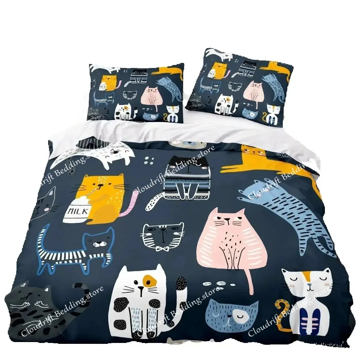 Duck Cute Duvet Cover Fluffy Hypoallergenic Bedding Set Teenager Boys Girls Microfibre  Bed Set  room decoration bed cov
