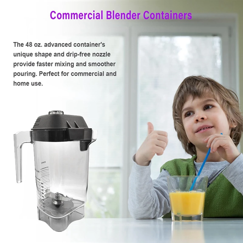 Imagem -04 - Comercial Blender Pitcher Machine Avanço e Touch go Apto para Vitamix The Quiet One Vm0145barboss Máquina de Bebida 48oz