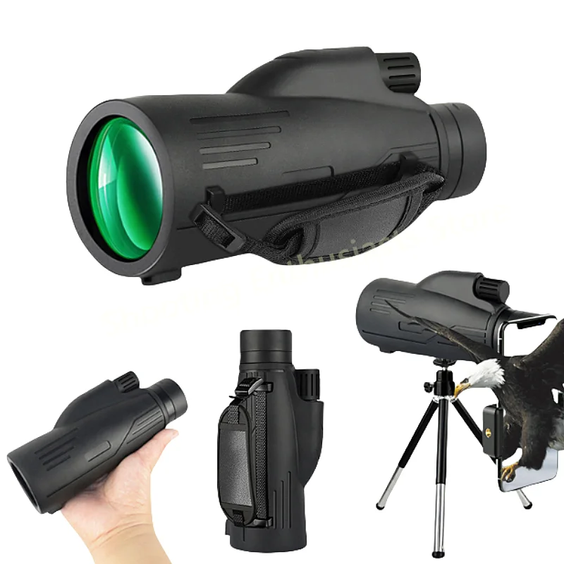 12X50 Telescope BAK4 Prism Optical Lens High Power Hunting and Bird Watching Monocular Night Vision Binocular Telescope