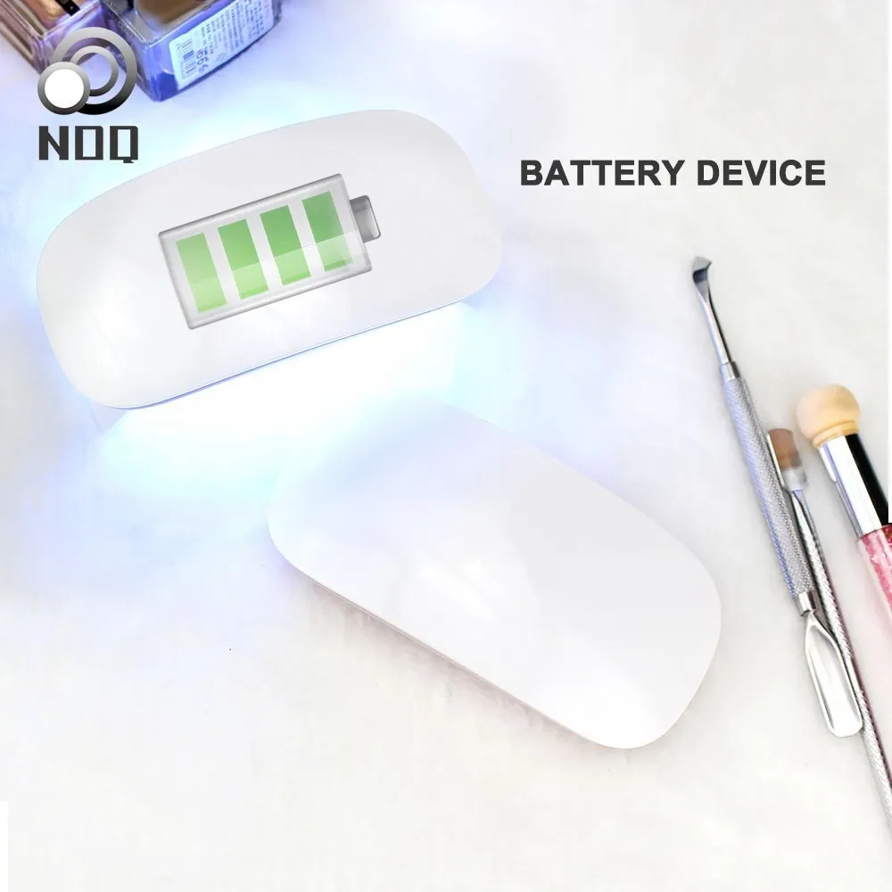 

NOQ Nail Dryer USB With Battery Portable UV LED Curing Light Therapy Ultraviolet Varnish Lamp For Gel Polish Manicure Machine