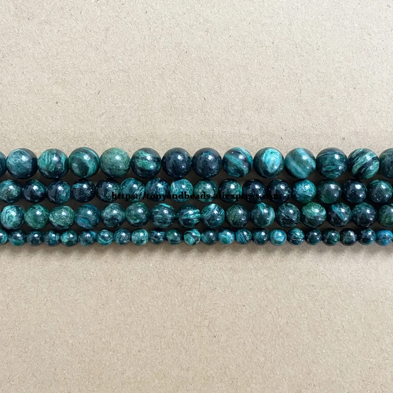 Genuine Semi-precious Natural Africa Emerald Stone Round Loose Beads 6 8 10MM For Jewelry Making DIY