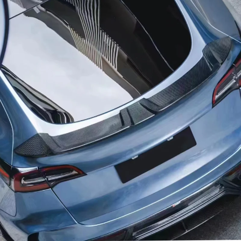 For 2019-2023 Tesla Model Y Carbon fiber Rear Spoiler Trunk Lip Wing Spoiler Car Styling Rear Trunk Spoiler Accessories