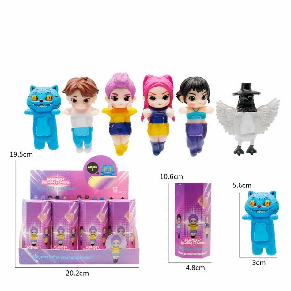 ฟิกเกอร์ซีรีส์ใหม่ /Kpop Demon Hunters แบบกล่องสุ่ม Derpys Tiger Rumi Mira Zoey Sussy โมเดลจิ๋วตกแต่งโทรศัพท์ ของขวัญคริสต์มาส