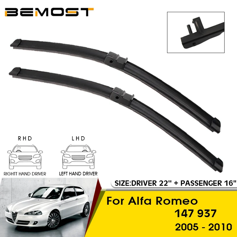 

Car Wiper Blades For Alfa Romeo 147 937 2005-2010 Windshield Windscreen Front Window Blades 22"+16" Car Accessories