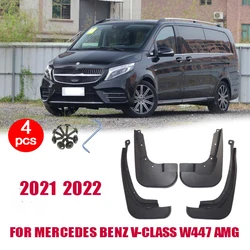 PER Mercedes Benz Classe V W447 AMG Con minigonne laterali 2016-2022 Parafango Parafanghi Guard Splash Mud Flap Accessori Auto