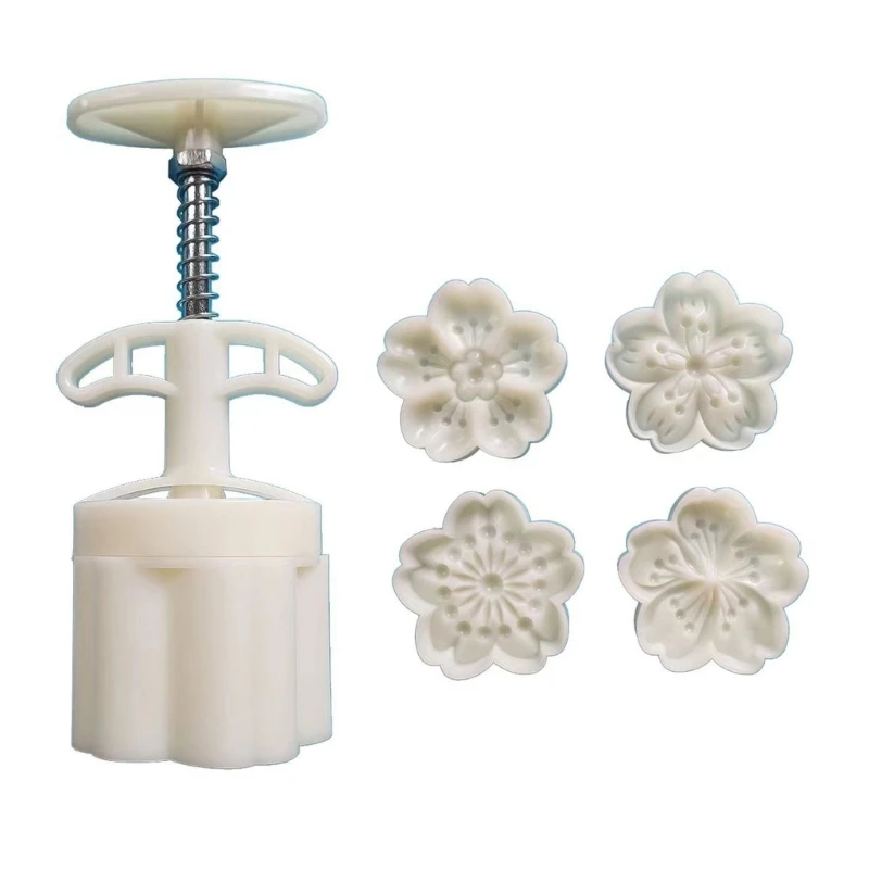 

Hand-Pressure Moon Cake Mold Cherry Cherry Blossom Cookie Stamps Mooncake Makers