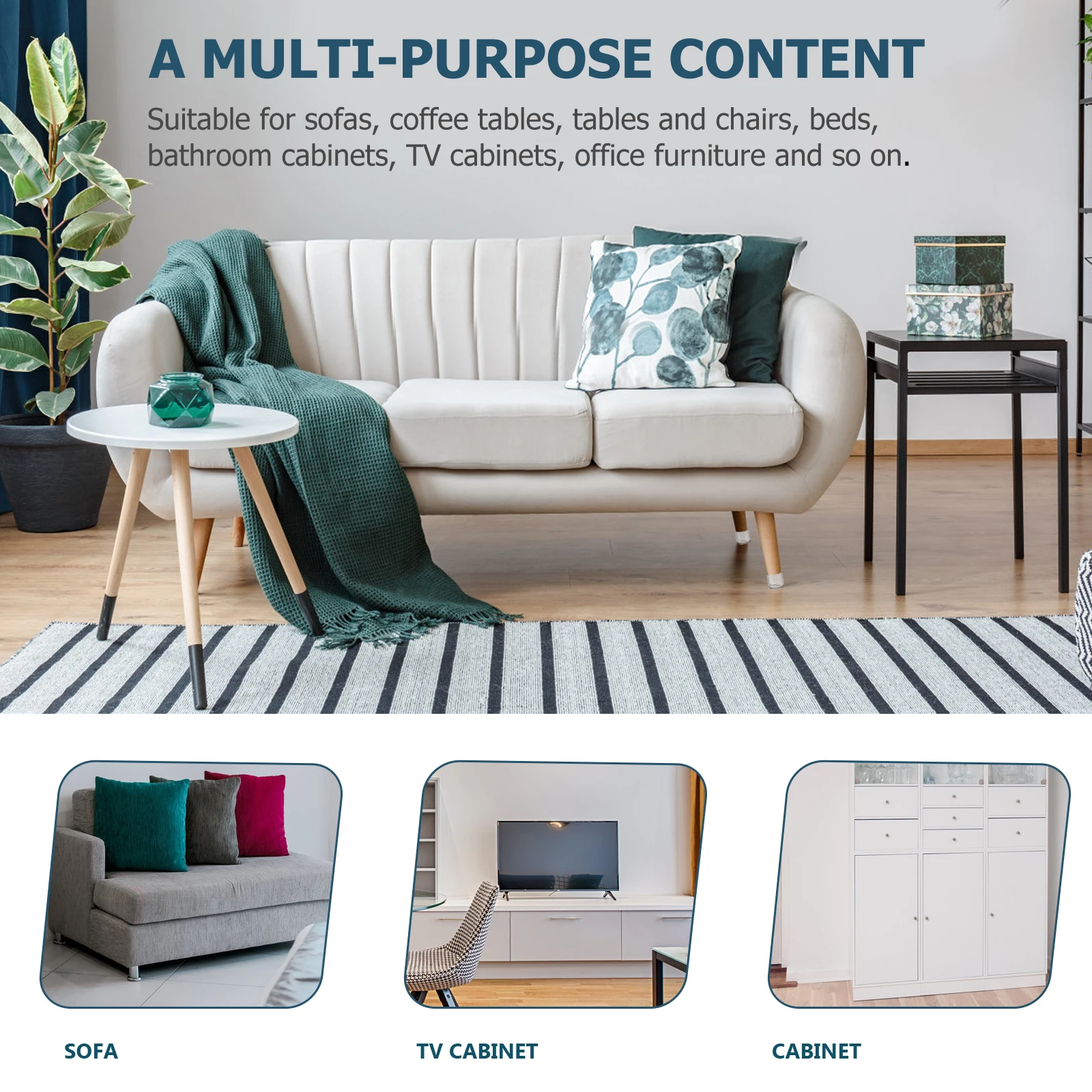 

16Pcs Furniture Leg Caps Non-Slip PVC for Desk Stool Table Bottom Protective Pads Round Cover Accessories