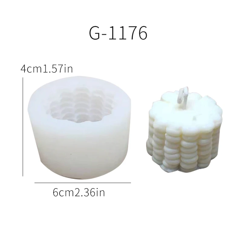 Silicone Corn Mold for Chocolate Ice Cream Mousse Cake; Plaster Fragrance Candle Decoration Mold - view 6