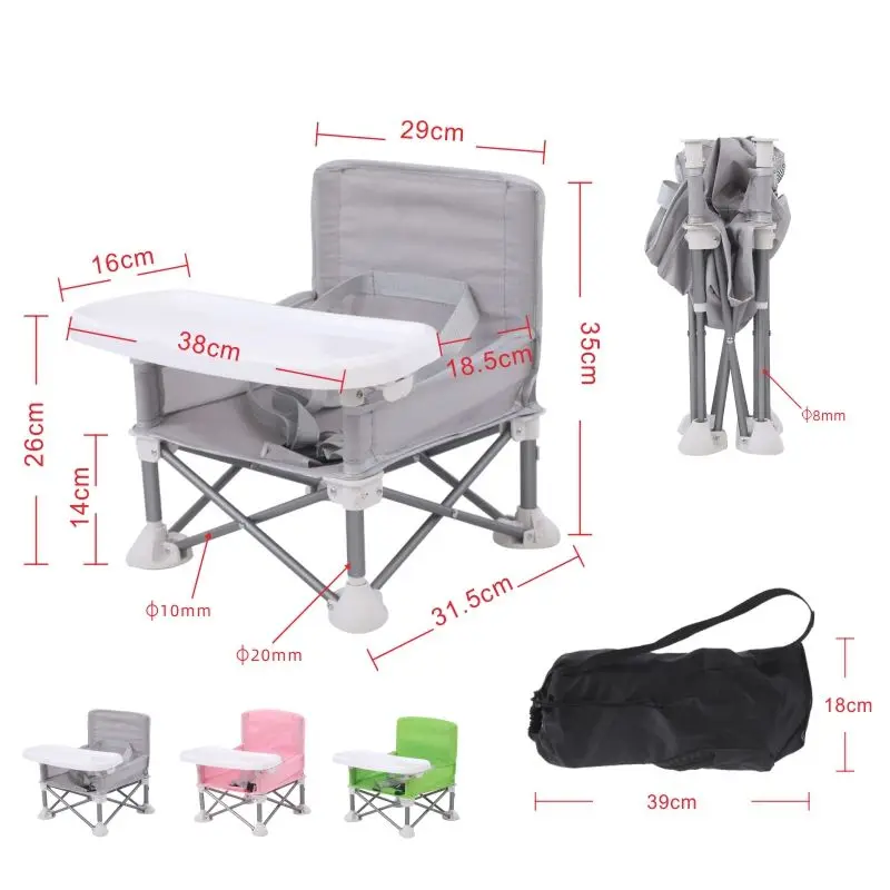 Children's Dining Chair Portable Foldable Dining Chair Baby Table Small Chair Baby Eating Out Folding Dining Chair