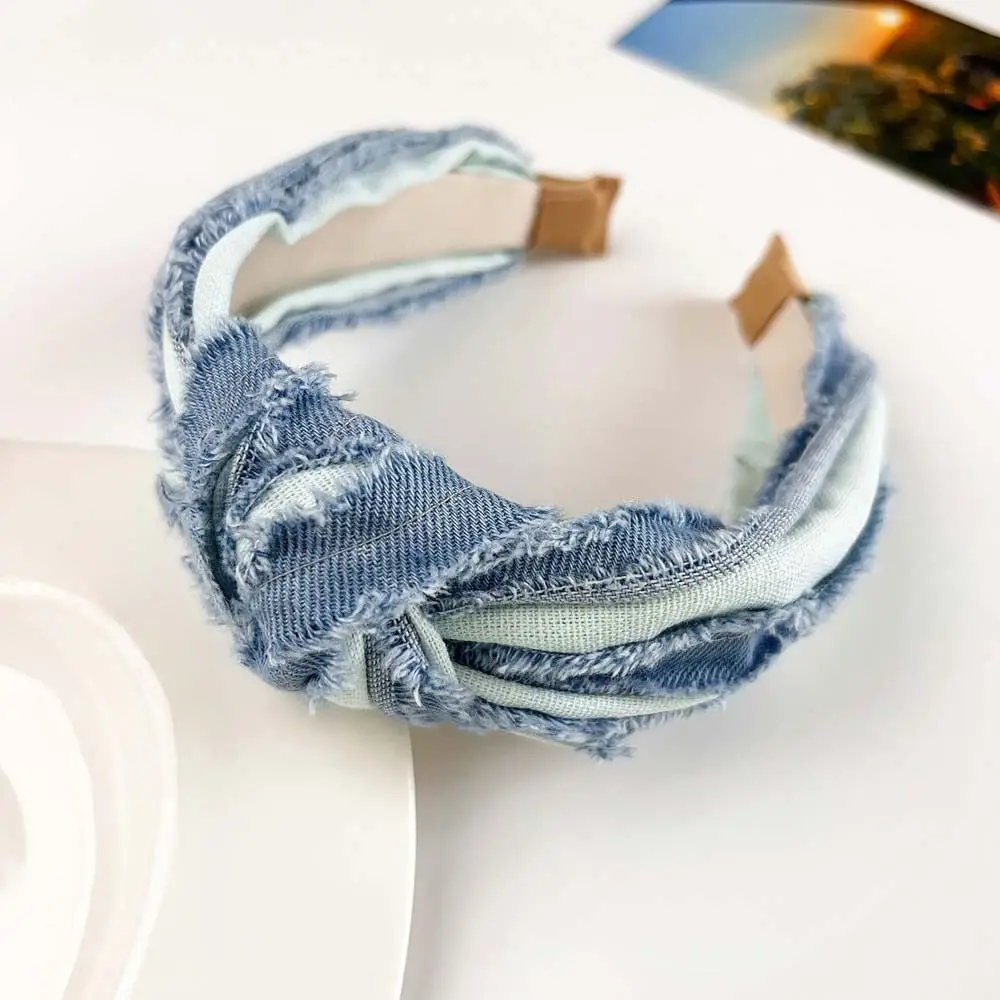 

Fashion Denim Cloth Cowboy Headband Korean Style Headdress Cowboy Hair Hoop Hair Accessories Headwear Cowboy Hair Bands Women